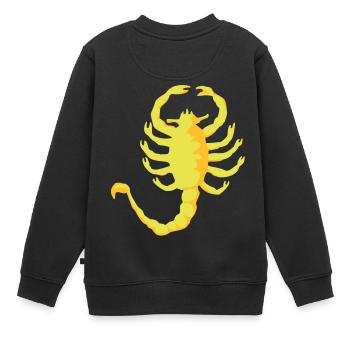 Scorpion Drive , 2c, Scorpio, - Sweat Premium enfant bio - noir - Dos - AI Model Kid Female (0cm)
