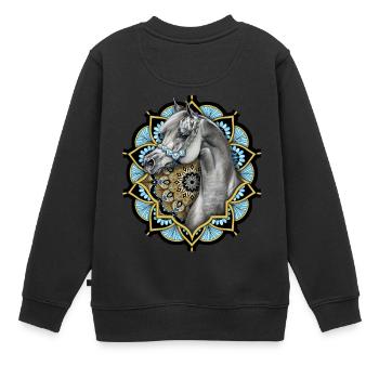 Best in Show - Kinder Premium Organic Sweatshirt - Schwarz - Hinten - AI Model Kid Female (0cm)