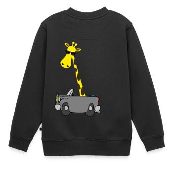 Girafe avec lunettes de soleil | Le cadeau parfait - Sweat Premium enfant bio - noir - Dos - AI Model Kid Female (0cm)