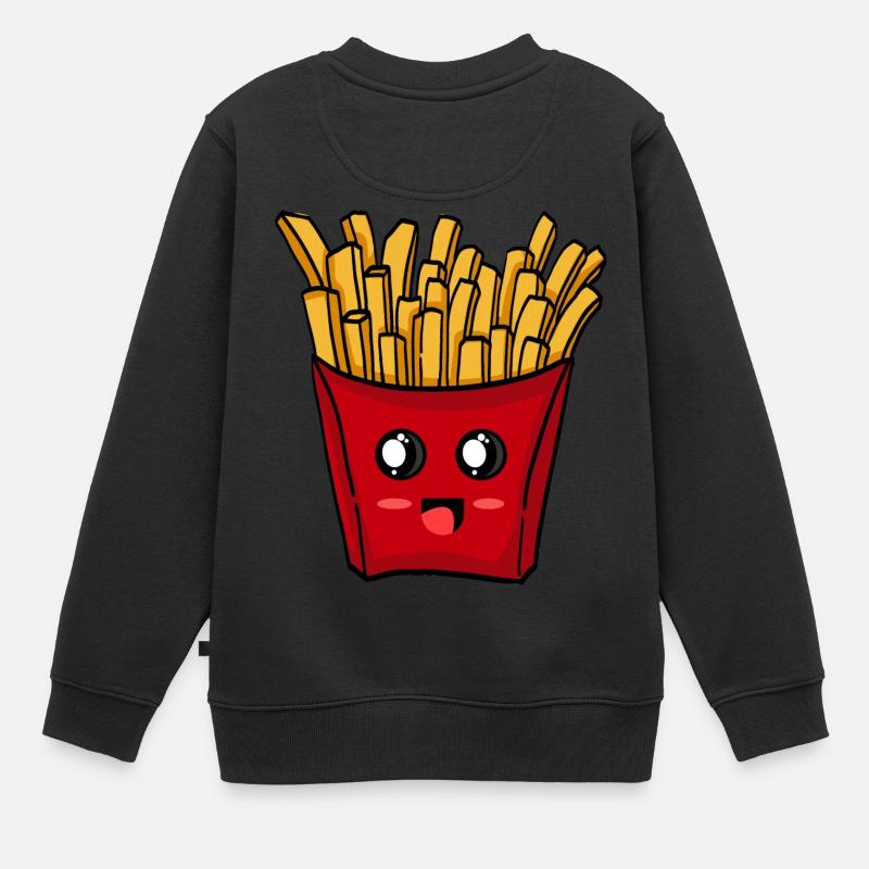 Frites frites - frites douces - Sweat Premium enfant bio - noir