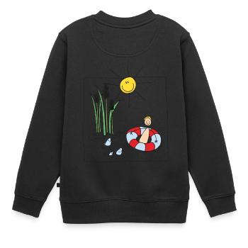 Plaisir de baignade - Sweat Premium enfant bio - noir - Dos - AI Model Kid Female (0cm)