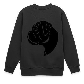 boxerdog003 - Sweat Premium enfant bio - noir - Dos - AI Model Kid Female (0cm)