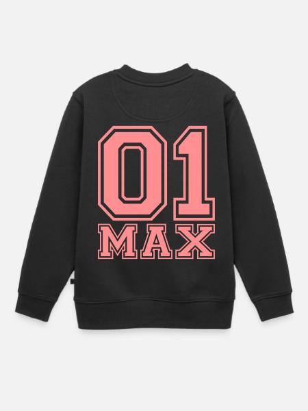 Max - Name - Kinder Premium Organic Sweatshirt - Schwarz
