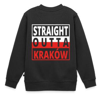 Straight Outta Polska Cracovie - Sweat Premium enfant bio - noir - Dos - AI Model Kid Female (0cm)