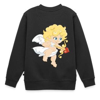 Cupidon - Sweat Premium enfant bio - noir - Dos - AI Model Kid Female (0cm)
