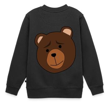 ours en peluche - Sweat Premium enfant bio - noir - Dos - AI Model Kid Female (0cm)