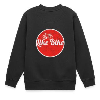 geschenk like bike fahrrad rennrad Cyclist cycling - Kinder Premium Organic Sweatshirt - Schwarz - Hinten - AI Model Kid Female (0cm)