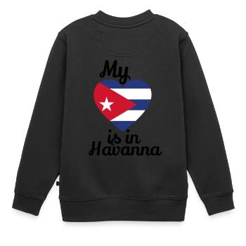 mon cœur havane cuba cuban cuba Cuba - Sweat Premium enfant bio - noir - Dos - AI Model Kid Female (0cm)