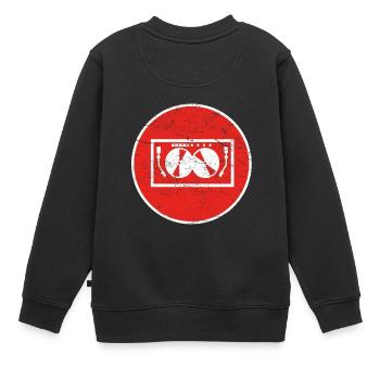 Cadeau TECHNO DJ ELECTRO - Sweat Premium enfant bio - noir - Dos - AI Model Kid Female (0cm)