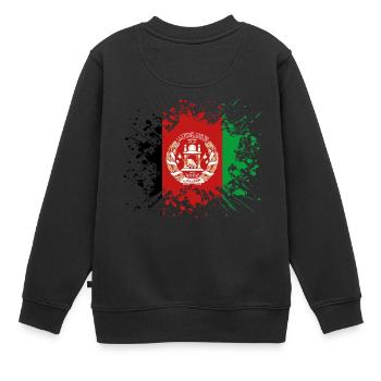 racines pays d'origine racines amour Afghanistan png - Sweat Premium enfant bio - noir - Dos - AI Model Kid Female (0cm)