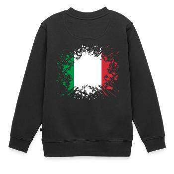home country roots roots love Italy png - Kids Premium Organic Sweatshirt - black - Back - AI Model Kid Female (0cm)