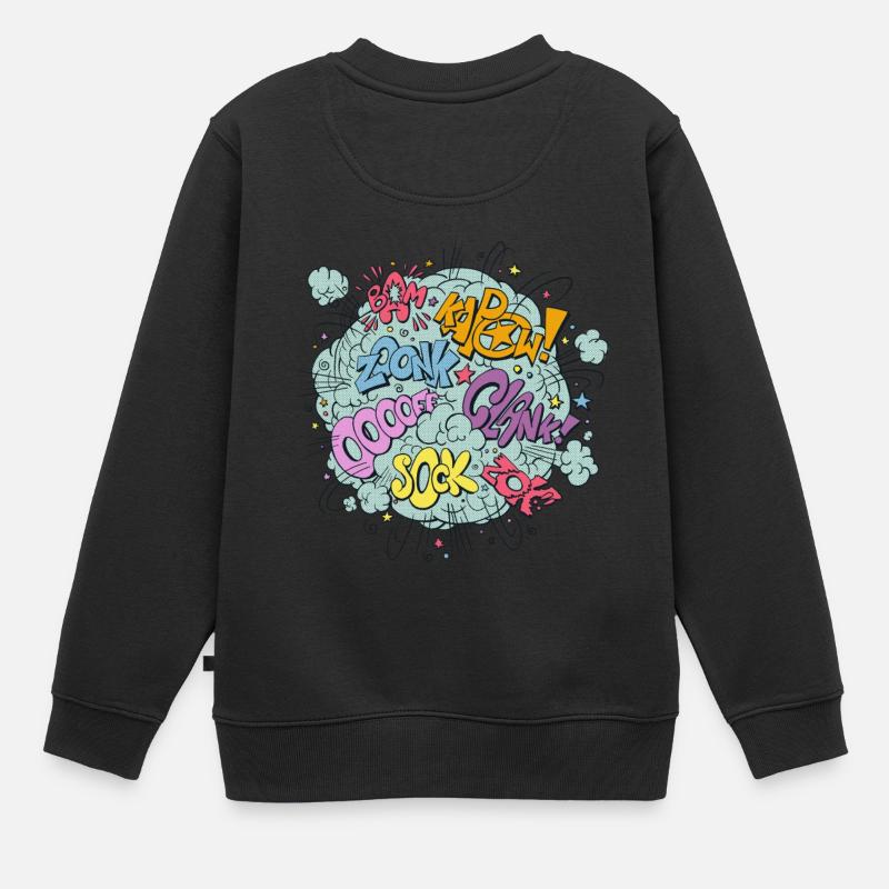 Brawl comique - Sweat Premium enfant bio - noir