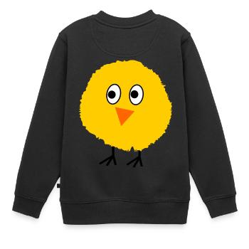 poussin - Sweat Premium enfant bio - noir - Dos - AI Model Kid Female (0cm)