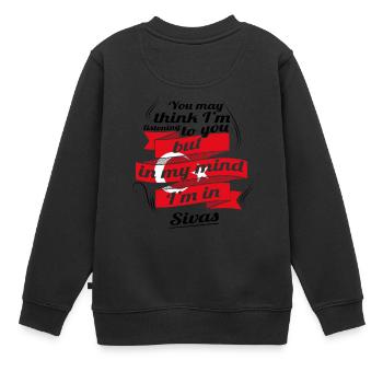 URLAUB HOME ROOTS tuerkiye tuerkei Turkey Sivas - Kinder Premium Organic Sweatshirt - Schwarz - Hinten - AI Model Kid Female (0cm)