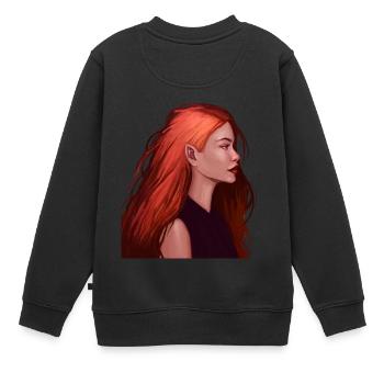 onze rouges - Sweat Premium enfant bio - noir - Dos - AI Model Kid Female (0cm)