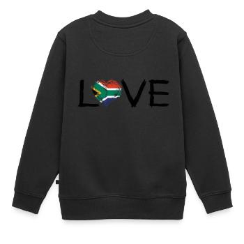 Liebe Heimat Wurzeln Home Land Stolz Suedafrika pn - Kinder Premium Organic Sweatshirt - Schwarz - Hinten - AI Model Kid Female (0cm)