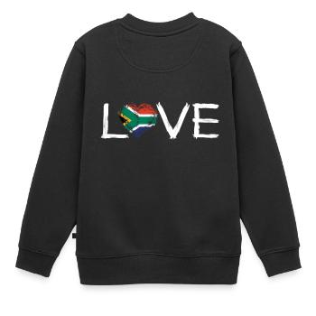 Liebe Heimat Wurzeln Home Stolz Land Suedafrika pn - Kinder Premium Organic Sweatshirt - Schwarz - Hinten - AI Model Kid Female (0cm)