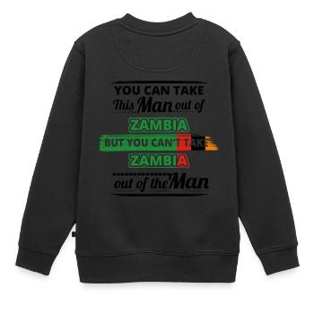 Cadeau de Ghetto 01 cher homme d’origine ZAMBIE - Sweat Premium enfant bio - noir - Dos - AI Model Kid Female (0cm)