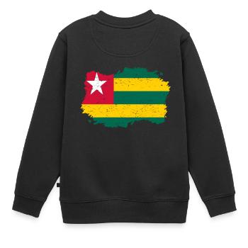 Roots roots flag homeland country Togo png - Kids Premium Organic Sweatshirt - black - Back - AI Model Kid Female (0cm)