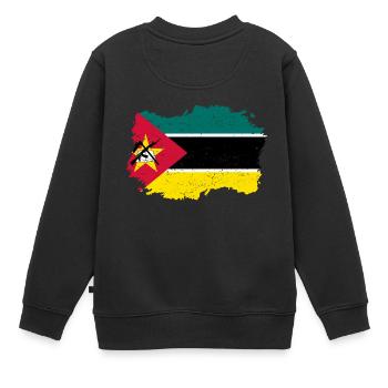Roots roots Flag homeland Country Mozambique png - Kids Premium Organic Sweatshirt - black - Back - AI Model Kid Female (0cm)