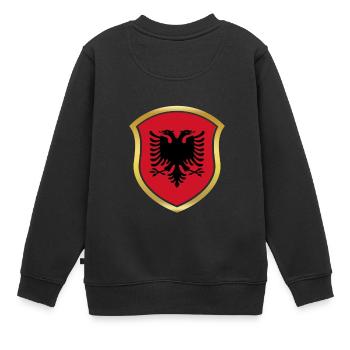 Champion de la Coupe du Monde 2018 équipe wm Albanie .png - Sweat Premium enfant bio - noir - Dos - AI Model Kid Female (0cm)