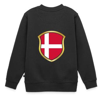 Champion de la Coupe du Monde 2018 équipe wm Danemark .png - Sweat Premium enfant bio - noir - Dos - AI Model Kid Female (0cm)
