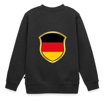 Champion de la Coupe du Monde 2018 équipe wm Allemagne .png - Sweat Premium enfant bio - noir - Dos - AI Model Kid Female (0cm)