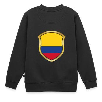 Weltmeister Champion 2018 wm team Kolumbien png - Kinder Premium Organic Sweatshirt - Schwarz - Hinten - AI Model Kid Female (0cm)