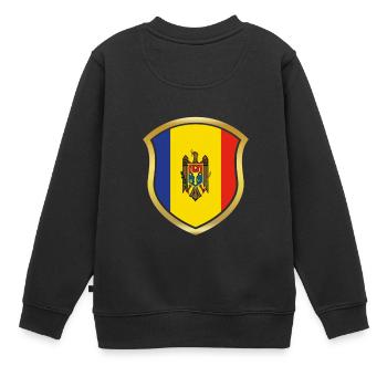 Champion de la Coupe du Monde 2018 équipe wm Moldavie .png - Sweat Premium enfant bio - noir - Dos - AI Model Kid Female (0cm)