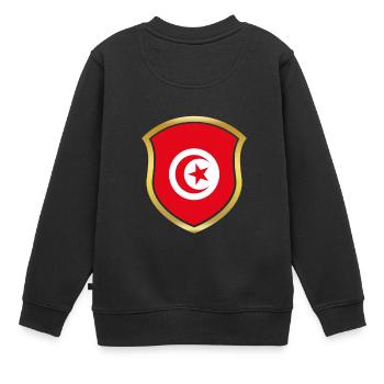Champion de la Coupe du Monde 2018 équipe wm Tunisie .png - Sweat Premium enfant bio - noir - Dos - AI Model Kid Female (0cm)