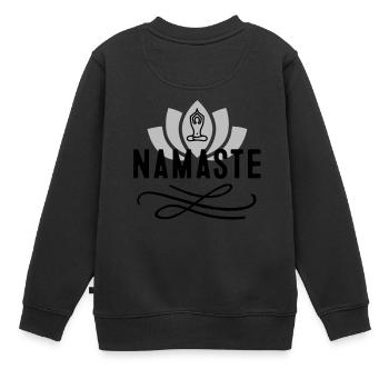 Namaste - Sweat Premium enfant bio - noir - Dos - AI Model Kid Female (0cm)