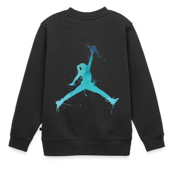 Volley-ball Beach Volley cadeau - Sweat Premium enfant bio - noir - Dos - AI Model Kid Female (0cm)