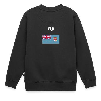 ich liebe home heimat love wurzeln FIJI - Kinder Premium Organic Sweatshirt - Schwarz - Hinten - AI Model Kid Female (0cm)