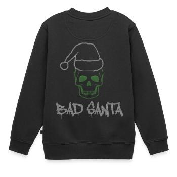 Bad Santa - Kinder Premium Organic Sweatshirt - Schwarz - Hinten - AI Model Kid Female (0cm)