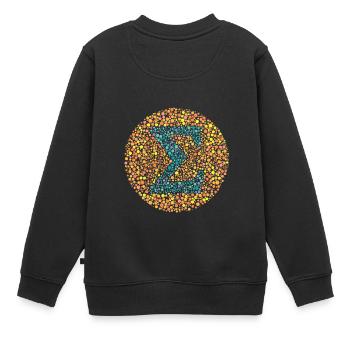 Test d'oeil Sigma - Sweat Premium enfant bio - noir - Dos - AI Model Kid Female (0cm)
