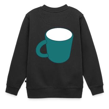Empty coffee cup - Kids Premium Organic Sweatshirt - black - Back - AI Model Kid Female (0cm)