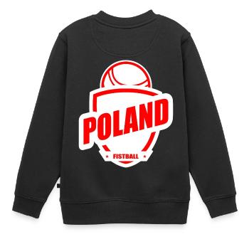Faustball Polen Mannschaft WM Geschenk - Kinder Premium Organic Sweatshirt - Schwarz - Hinten - AI Model Kid Female (0cm)