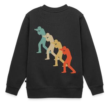 Retro Vintage Style Photograf Fotograf Kamera - Kinder Premium Organic Sweatshirt - Schwarz - Hinten - AI Model Kid Female (0cm)