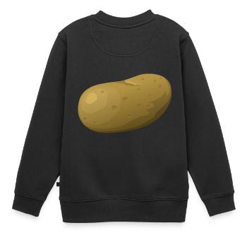 Kartoffel - Kinder Premium Organic Sweatshirt - Schwarz - Hinten - AI Model Kid Female (0cm)
