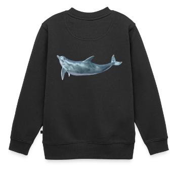 Delfin - Sweat Premium enfant bio - noir - Dos - AI Model Kid Female (0cm)