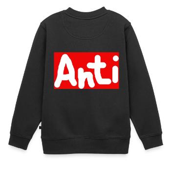 contre - Sweat Premium enfant bio - noir - Dos - AI Model Kid Female (0cm)