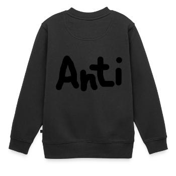 contre - Sweat Premium enfant bio - noir - Dos - AI Model Kid Female (0cm)