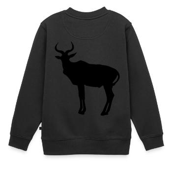 Antilope - Kinder Premium Organic Sweatshirt - Schwarz - Hinten - AI Model Kid Female (0cm)