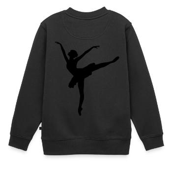 Ballerina - Kinder Premium Organic Sweatshirt - Schwarz - Hinten - AI Model Kid Female (0cm)