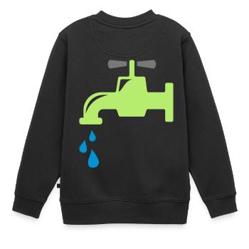 robinet - Sweat Premium enfant bio - noir - Dos - AI Model Kid Female (0cm)