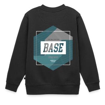 Stripe Hype - Kinder Premium Organic Sweatshirt - Schwarz - Hinten - AI Model Kid Female (0cm)