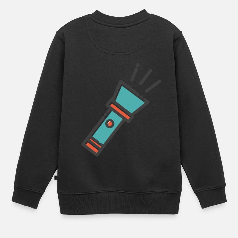 lampe de poche - Sweat Premium enfant bio - noir
