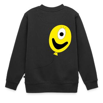 Zyklopen-Luftballon - Kinder Premium Organic Sweatshirt - Schwarz - Hinten - AI Model Kid Female (0cm)