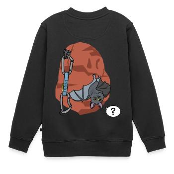 Klettern, Fledermaus - Kinder Premium Organic Sweatshirt - Schwarz - Hinten - AI Model Kid Female (0cm)