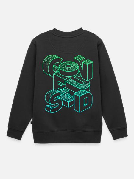 embrouillé - Sweat Premium enfant bio - noir